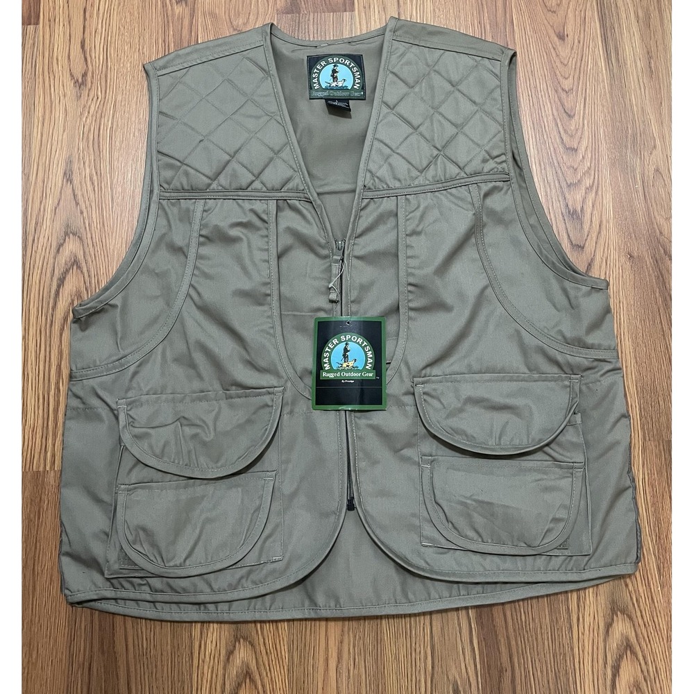 Master Sportsman Vest Mens Large Quilted Utility Hunting Fishing